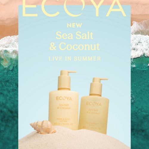 ECOYA 2026 Sea Salt & Coconut Body A5 Promo Block Insert AU