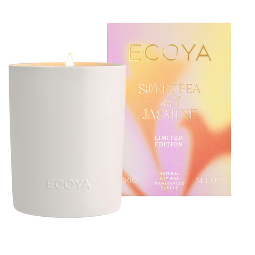 Sweet Pea & Jasmine Ceramic Candle - Limited Edition
