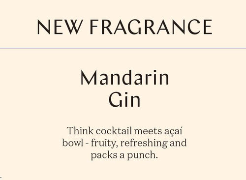 Shelf Talker - Mandarin Gin - New Fragrance